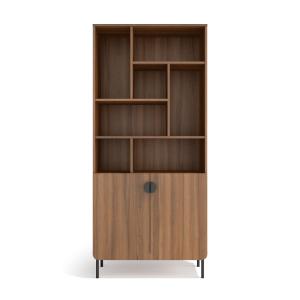 Étagère de rangement en mélamine noyer 180×80×32 cm