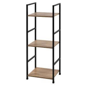 Etagère droite échelle 3 niveaux en métal et mdf beige