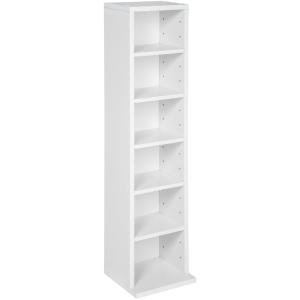 Étagère DVD CD panneau de fibres réglable  90x21x20cm blanc…