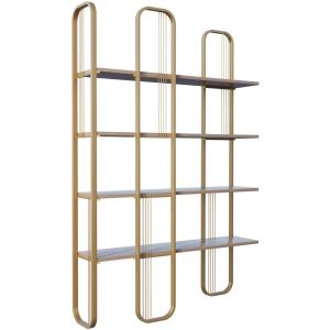Etagère en aggloméré et métal sierra doré