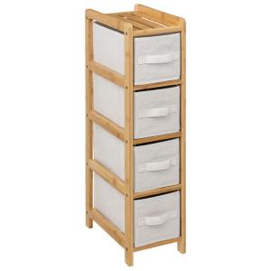 Etagère en bambou 4 rangements naturel