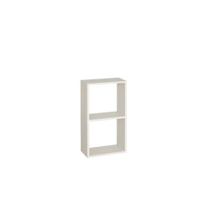 Étagère en bois laqué beige avec 1 étagères