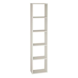 Étagère en bois laqué beige avec 4 étagères