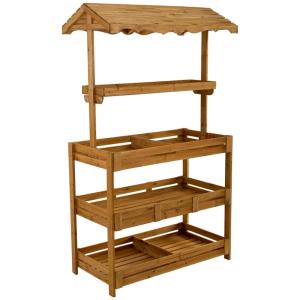 Étagère en bois marron 95x51x165 cm (h)