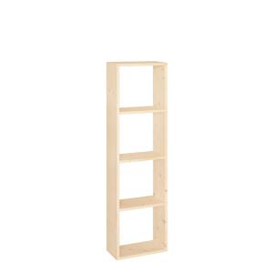 Étagère en bois massif beige avec 3 étagères