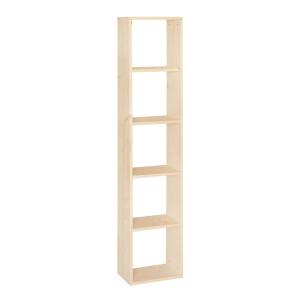 Étagère en bois massif beige avec 4 étagères