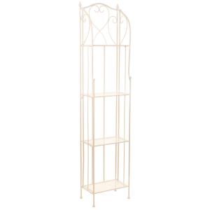 Étagère en fer forgé blanc 40x25x158
