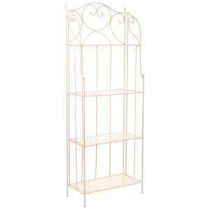 Étagère en fer forgé blanc 58x25x160