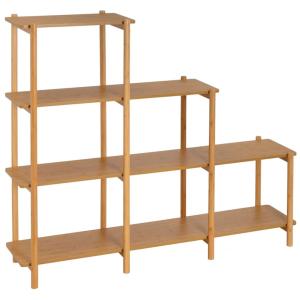 Étagère escalier 4 plateaux bambou 120x29x105cm
