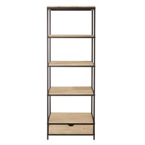 Étagère industrielle 1 tiroir en bois de sapin massif et mé…