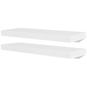 Étagère meuble design effet bois blanche 60 x 20 x 3.8 cm