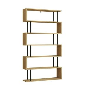Etagère moderne 6 niveaux décor bois clair