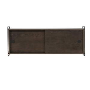 Etagère murale 2 portes 48 x 122 cm paris marron