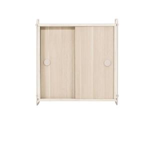 Etagère murale 2 portes 68 x 60 cm paris blanc