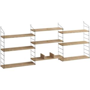 Etagère murale 3 niveaux effet chêne 85 cm