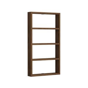 Etagère murale 4 tablettes H80 cm - Effet Noyer