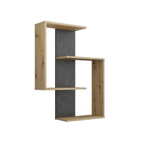 Etagère Murale 4 Tablettes L65 cm - Marron