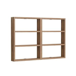 Etagère murale 6 tablettes H60 cm - Effet Pin Atlantique