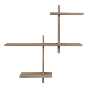 Etagère murale asymétrique en bois clair