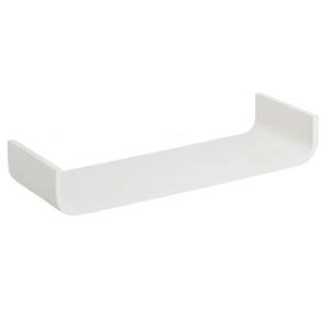Étagère murale courbée bois blanc 60x20x10cm
