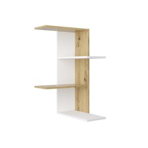 Etagère Murale d'Angle 4 Plateaux H77 cm - Blanc