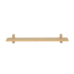 Etagère murale double en bois de pin naturel 120 cm Verni