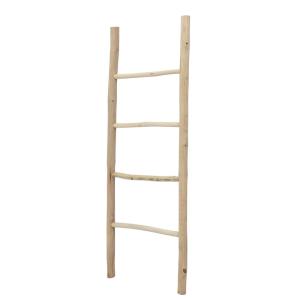 Etagère murale échelle 4 niveaux en bois massif naturel
