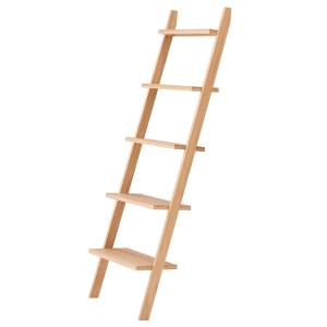 Etagère murale échelle 5 niveaux en bois massif naturel