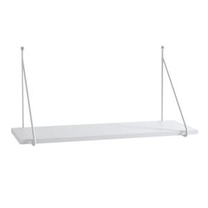 Étagère murale effet bois blanc H30 x L60 x P22