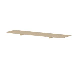 Etagère murale en acier beige, 17 x 60 cm