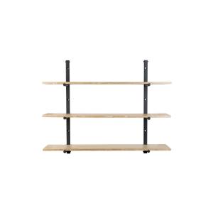Étagère murale en bois brun