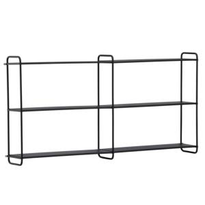 Etagère murale en métal 122x63cm SISLEY métal noir 122x18x6…