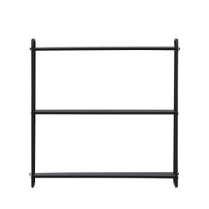 Étagère murale en métal L62cm - Noir