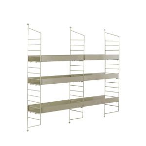 Étagère murale en métal L98cm - Taupe