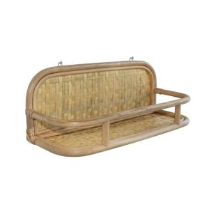 Etagère murale en rotin naturel 40,5 x 15,5 x 15 cm