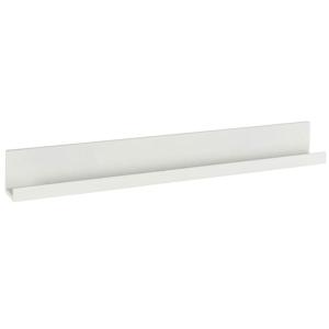 Étagère murale étroite minimaliste bois blanc 58x6x6.8cm