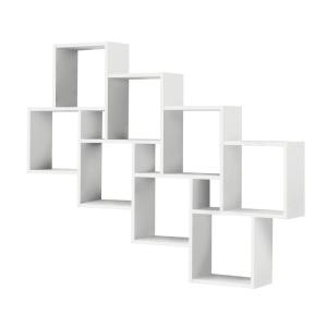 Etagère Murale Flottante 11 Compartiments - Laurio - Blanc