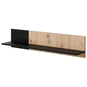 Étagère murale L110cm effet bois et noir