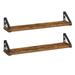 Étagère murale lot de 2 2 façons de montage marron rustique…