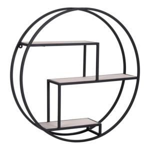 Étagère murale ronde 62cm en métal MAXIN métal   bois