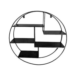 Etagère murale ronde noir D60