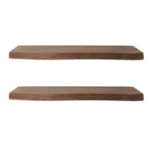 Étagère murale sapin massif marron 2 étagères 120x20 cm