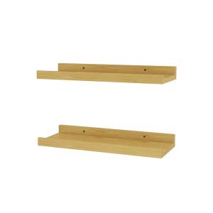 Étagère murale Set de 2 pièces 40 Naturel bois 40x4cm