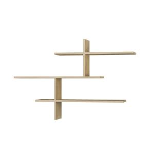 Etagère murale suspendue L123 cm - Effet Chêne