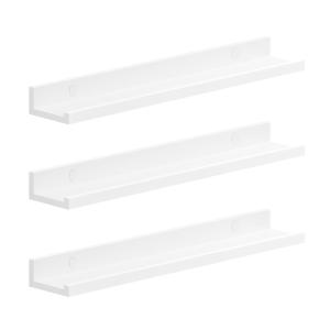 Étagère murale suspendue lot de 3 longueur 60 cm blanc