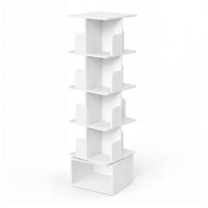 Étagère pivotante à 360° 5 niveaux bibliothèque ouverte bla…