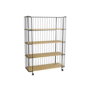 Étagère style industriel sur roulettes 4 niveaux