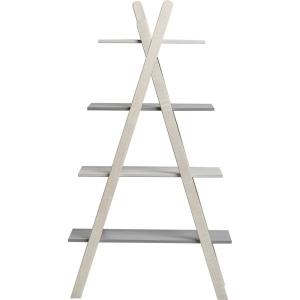 Etagère tipi enfant en bois gris et blanc H146 cm