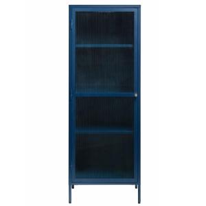 Étagère vitrée 160cm bleu