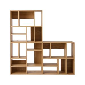 Etagères 3 modules 21 niches effet bois H240